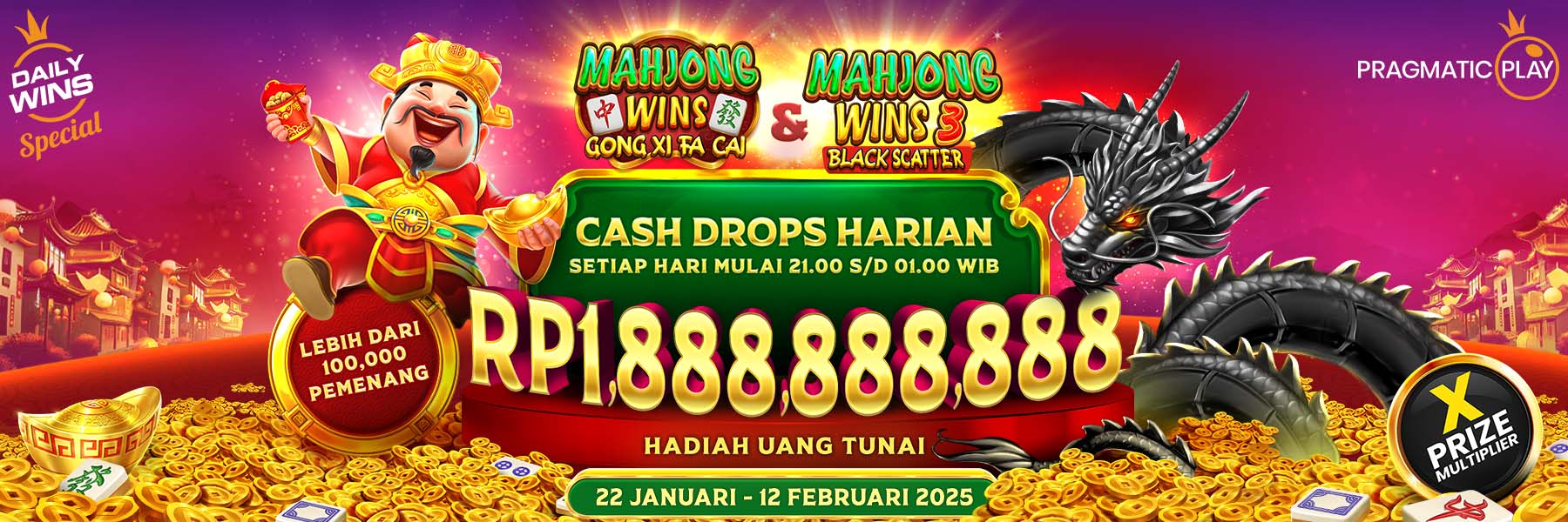 Celebrate Lunar New Year with Daily Wins Special: Mahjong Wins Cash Drops